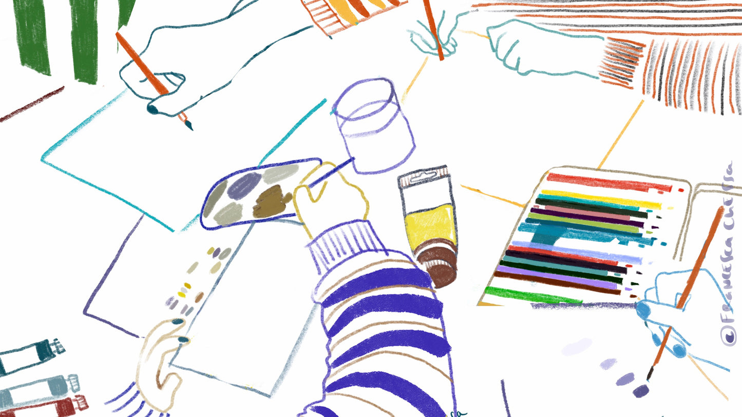 Illustrazione La mappa cromatica: una guida visiva a cura di Francesca Chessa (18 Aprile 2026 — 19 Aprile 2026)